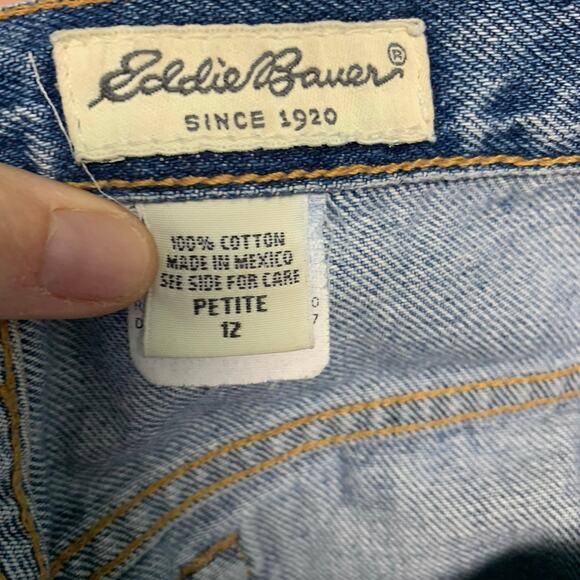 Eddie Bauer Vintage Y2K Women’s Medium Wash High Waisted Jeans Size 12P - Picture 6 of 7